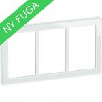 Se LK FUGA ® PURE Design Ramme glas 3x1,5 modul, hvid hos Elvvs.dk