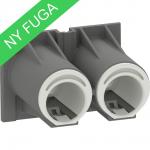 LK FUGAÂ® Tud 2xØ16-20 mm for FUGA indmurings- og instøbningsdåser