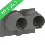 LK FUGAÂ® Z-tud 2xØ16 mm for nye FUGA indmurings- og instøbningsdåser