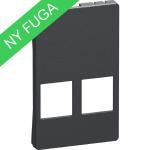 LK FUGA ® afdækning til 2xSystimax 1,5 modul - Koksgrå