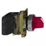 Harmony drejeafbryder komplet med led og 2 faste positioner i rød 24vac/dc 1xno+1xnc xb4bk124b5