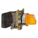 Harmony drejeafbryder komplet med led og 2 faste positioner i orange 230-240vac 1xno+1xnc xb4bk125m5