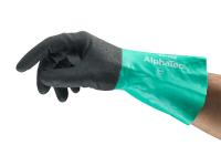 Handsker ansell alphatec 58-128 olieresistent+fingerføling str 10