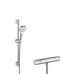 forskruninger og rosetter eksklusiv 65cm jet vario crometta inkl termostatst cl 1001 ecostat vario hansgrohe