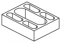 Afstandsklods nr3,cu lt 10x30 for skinneholder