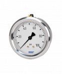 213.53 manometer. 0...16 bar ns 063 rustfrit hus med fyldning. g1/4 messing bagud