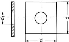 40x40x 4x11 (m10) el-galvaniseret 4-kant spændeplade