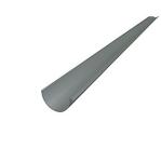PREFA Tagrende 0,7X333 mm 1/2-rund rende. Lgd. A 3 mtr. Blank. - Tages ikke retur -
