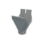 PREFA Tudstykke 333/80mm 1/2-rund rende. Blank. - Tages ikke retur -