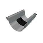 PREFA Ekspansionsstykke 333 mm til 1/2-rund rende inkl. Vulst. Blank. - Tages ikke retur - billede