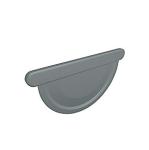 PREFA Endebund 333 mm til 1/2-rund rende. Blank. - Tages ikke retur -