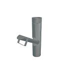 PREFA Regnvandsudkast med klap 80 mm. Blank. - Tages ikke retur -