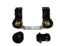 Unite koblingsdåse rødgods dobbelt push 15 mm x 1/2