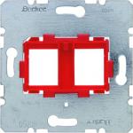 Dataudtag euro indsats 2x keystone modular jack (rød)