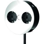 Twist el udtag rustfri stål look 2 x schuko billede