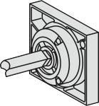 Drejehåndtag sidemontage +dør moduler 31058