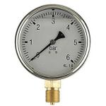 Erik Færgemann Vakuum-manometer Ø100 mm, 1/2´´ (ned), glycerinfyldt, -1/+15 bar