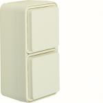 Stikk dobbelt schuko lodret hvid komp w1
