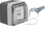 Dataudtag berker ip55 1x rj45 cat.6 ftp grå komplet