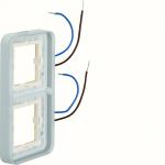 Ramme dobbelt lodret belyst hvid w1 (230v)