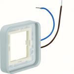 Ramme enkelt belyst hvid w1 (12/24v)