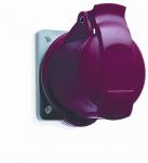Cee indbygnings stikdåse 5 polet 16a 400v ip44 6h lige 416r6