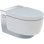 GEBERIT AquaClean Mera Classic væghængt toilet, krom/hvid