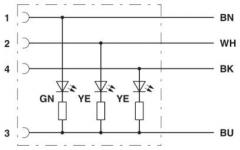 Sensor-/aktuatorkabel sac-4p-m12mr/1,5-pur/m12fr-3l