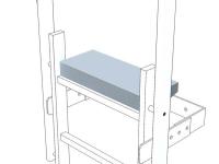 Udstigningstrin til faste stiger i aluminium