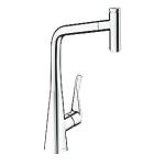 krom udtrk med kkkenarmatur 320 select metris hansgrohe