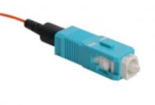 Fastcam pre-termineret optisk fiber konnekter om3 & om4 sc (aqua) 10.5mm cleave with 0.9mm 2mm & 3mm boots