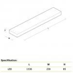 Basic led 46w ra>80 cd opal afskærmning