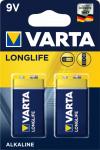 Varta batteri longlife 9v 2-pak