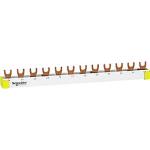 Sløjfeskinne 3p+n/4p 12 modul eller 216mm n-l1-l2-l3/n-l1-l2-l3/n-l1-l2-l3. kan tilpasses husk endestykker