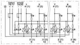 Sensor-/aktuatorboks sacb-8/16-l-c sco