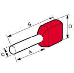 Starfix dobbelt tylle løs 2x1,5mm2 sort p100
