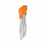 Weidmüller ZQV 1.5N/3, Tværforbindelse, 60 stk, Wemid, Orange, V0, 9 mm