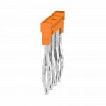 Weidmüller ZQV 1.5N/4, Tværforbindelse, 60 stk, Wemid, Orange, V0, 12,5 mm