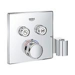 firkantet bruseholder og funktioner 2 med indbygning termostat smartcontrol grohe