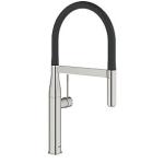 supersteel slange sort spray prof med kkkenarmatur essence grohe