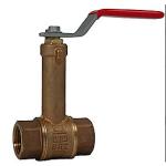 GPA 380LN kugleventil 2´´. Muffe-muffe, højhals med håndtag. Rødgods