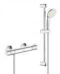 krom stang 600mm brusesæt med termostatarmatur 800 grohtherm grohe