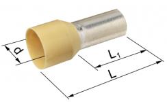Isoleret terminalrør a35-25et 35mm2 l25 beige