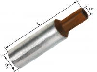 Din 46235 al/cu-pressemuffe aks185-70din 185/240mm2 rm/re + 70mm2