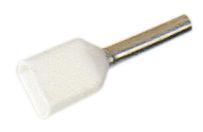 Isoleret twin-terminalrør a0,5-8et2 2x0,5mm2 l8 hvid