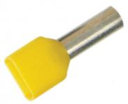 Isoleret twin-terminalrør a6-14et2 2x6mm2 l14 gul