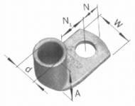 Cu-rørkabelsko krt25-6ns-90gr 25mm2 m6 90°