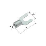 Uisoleret gaffelkabelsko b1543g 0,75-1,5mm2 m4