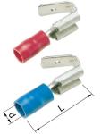 Isol. spademuffe med afgr. a1507flsh 0,5-1,5mm2 6,3x0,8 rød