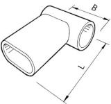 Isolationsmuffe iso1507flb til 90° spadestik 6,3mm